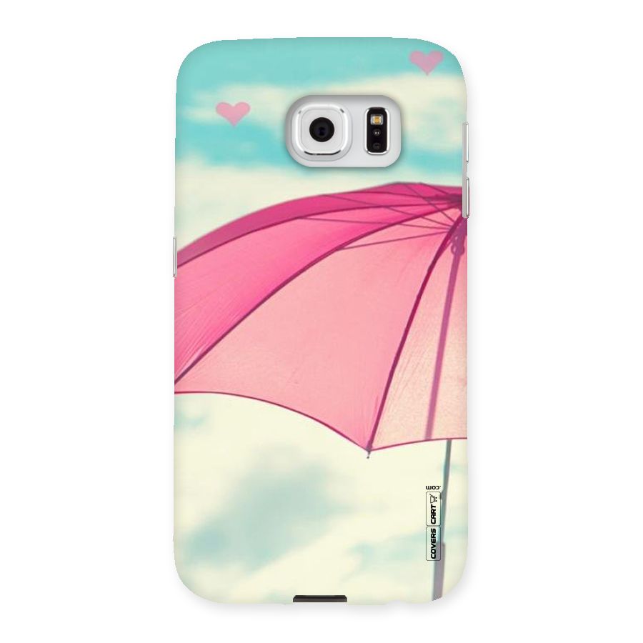 Cute Pink Umbrella Back Case for Samsung Galaxy S6