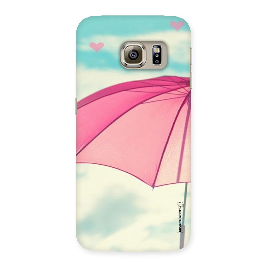 Cute Pink Umbrella Back Case for Samsung Galaxy S6 Edge