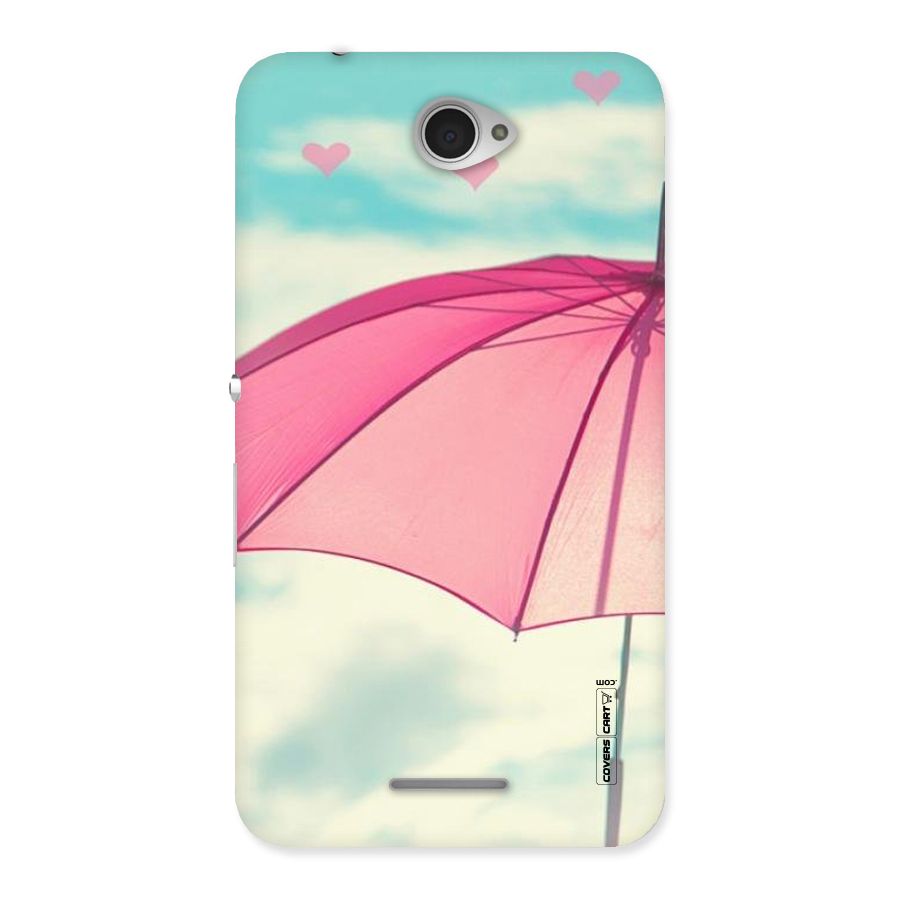 Cute Pink Umbrella Back Case for Sony Xperia E4