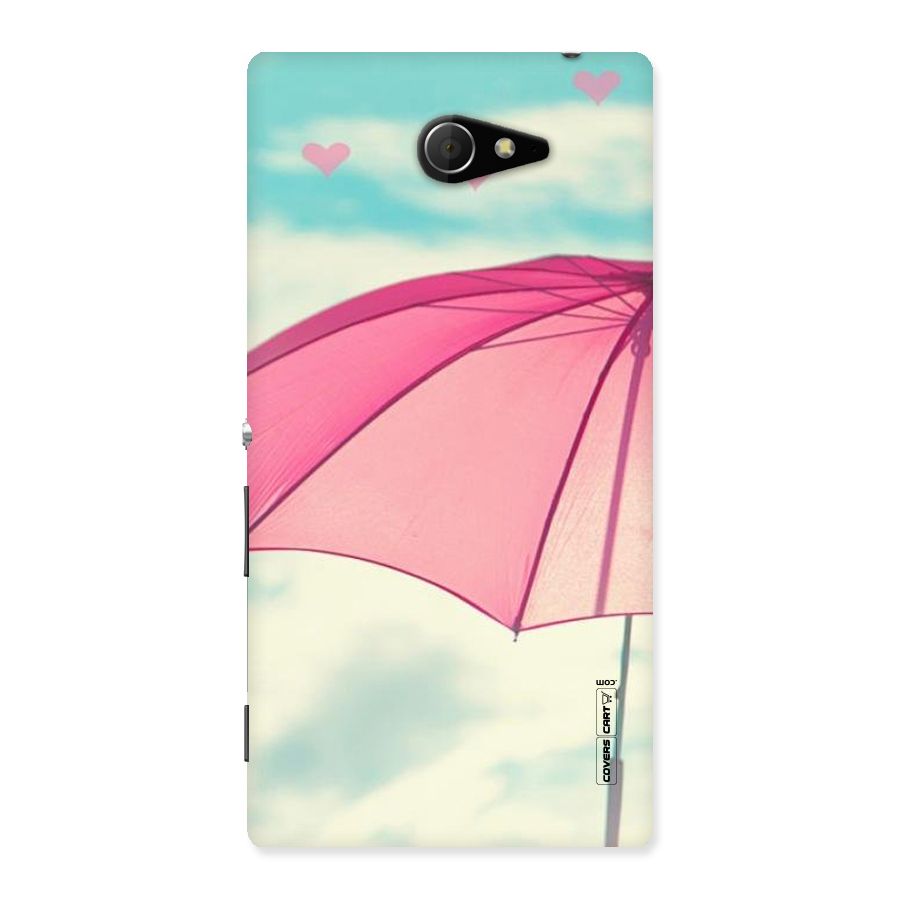 Cute Pink Umbrella Back Case for Sony Xperia M2