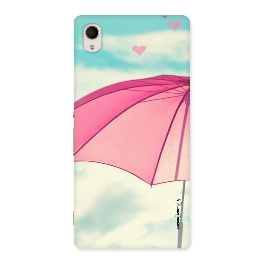 Cute Pink Umbrella Back Case for Sony Xperia M4