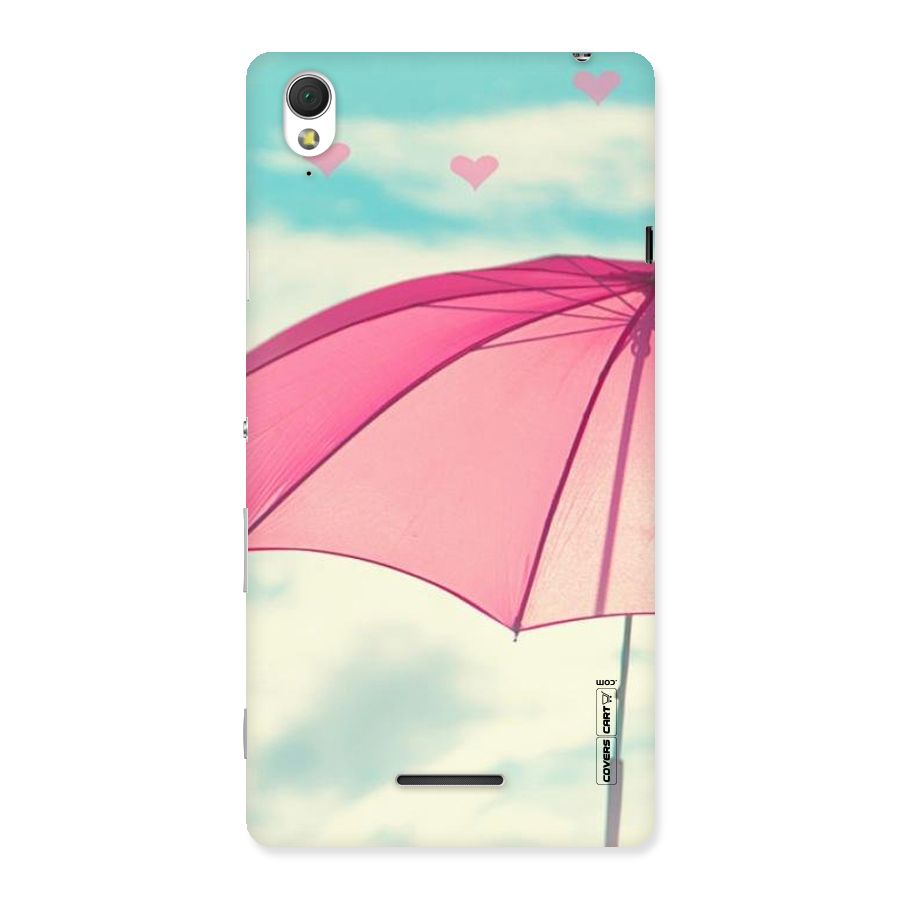 Cute Pink Umbrella Back Case for Sony Xperia T3