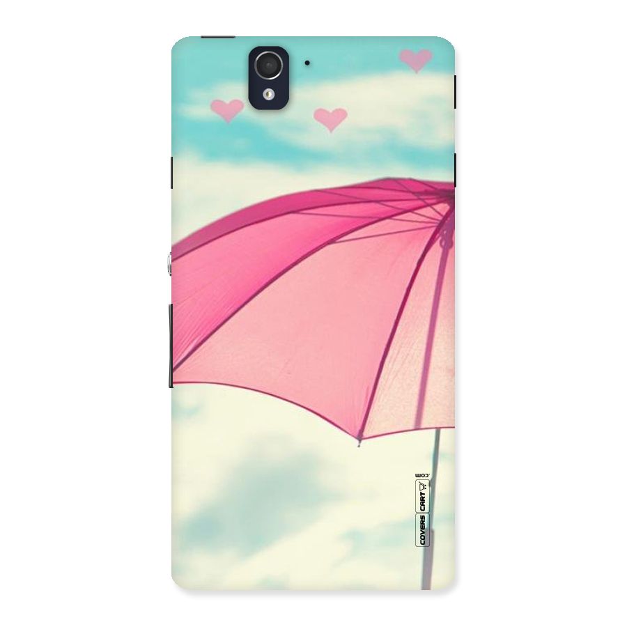 Cute Pink Umbrella Back Case for Sony Xperia Z