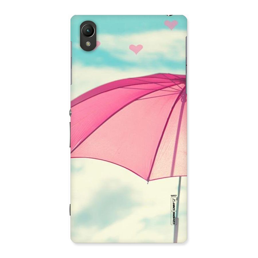 Cute Pink Umbrella Back Case for Sony Xperia Z1