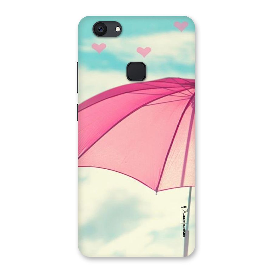 Cute Pink Umbrella Back Case for Vivo V7 Plus