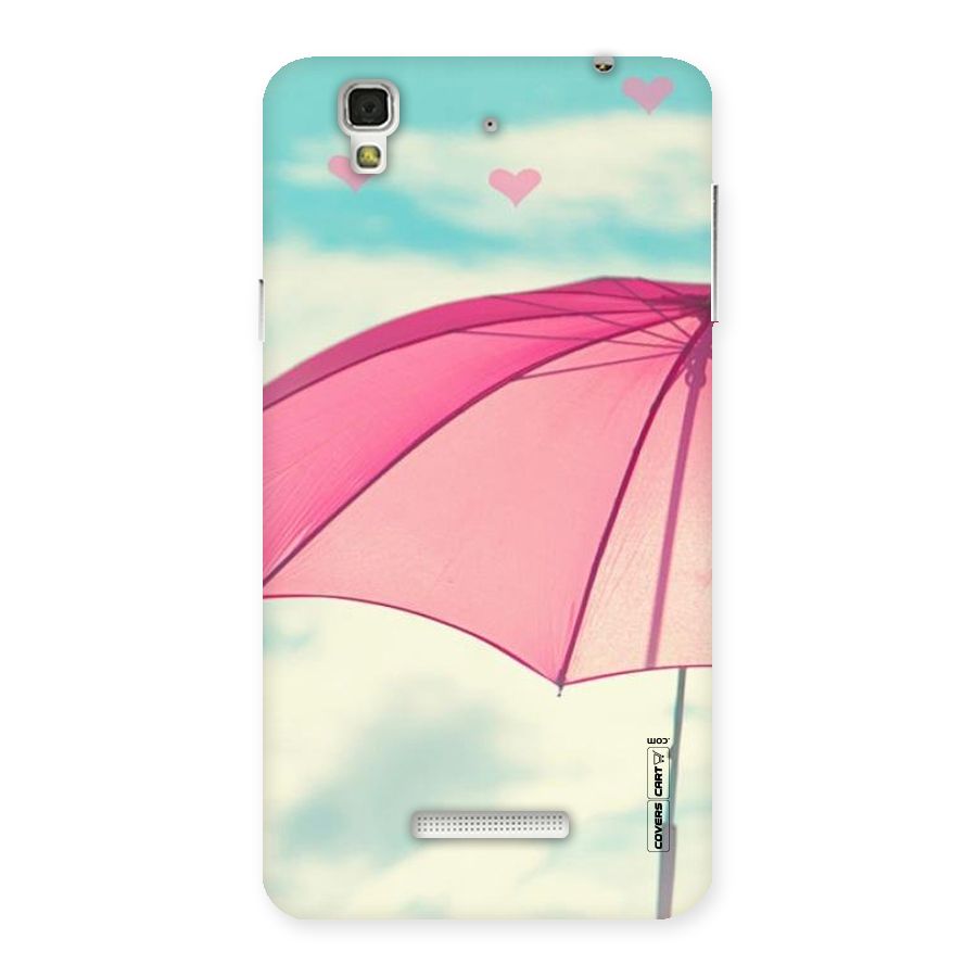 Cute Pink Umbrella Back Case for Yu Yureka