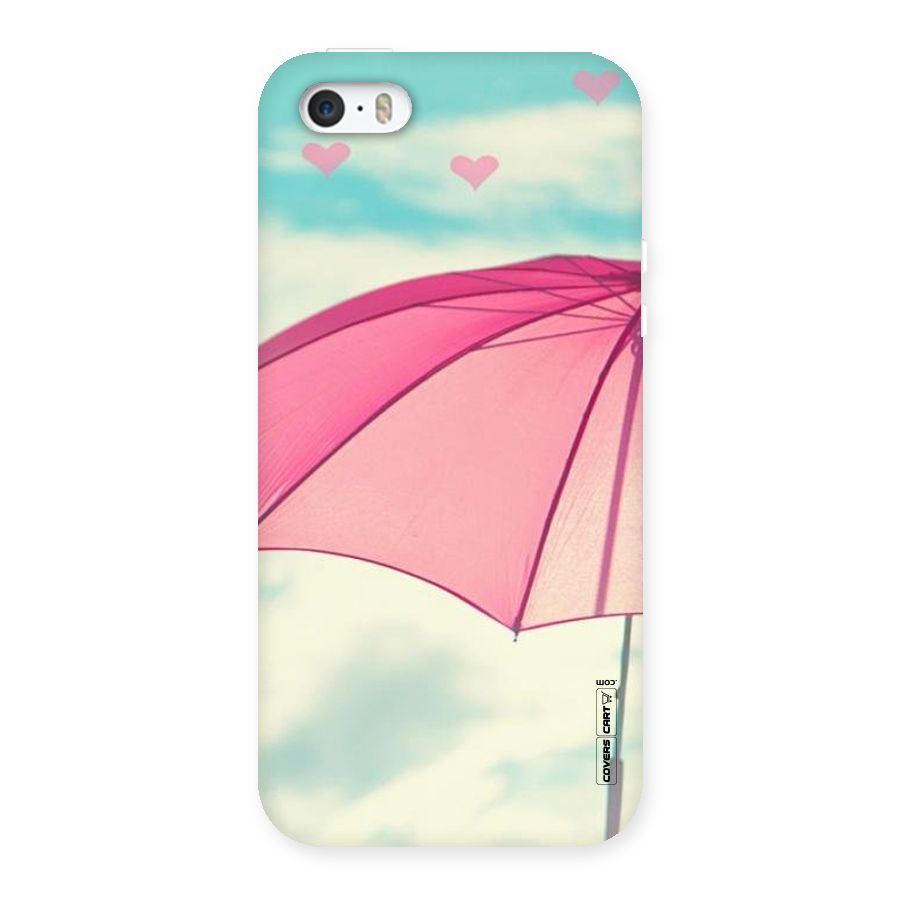 Cute Pink Umbrella Back Case for iPhone SE