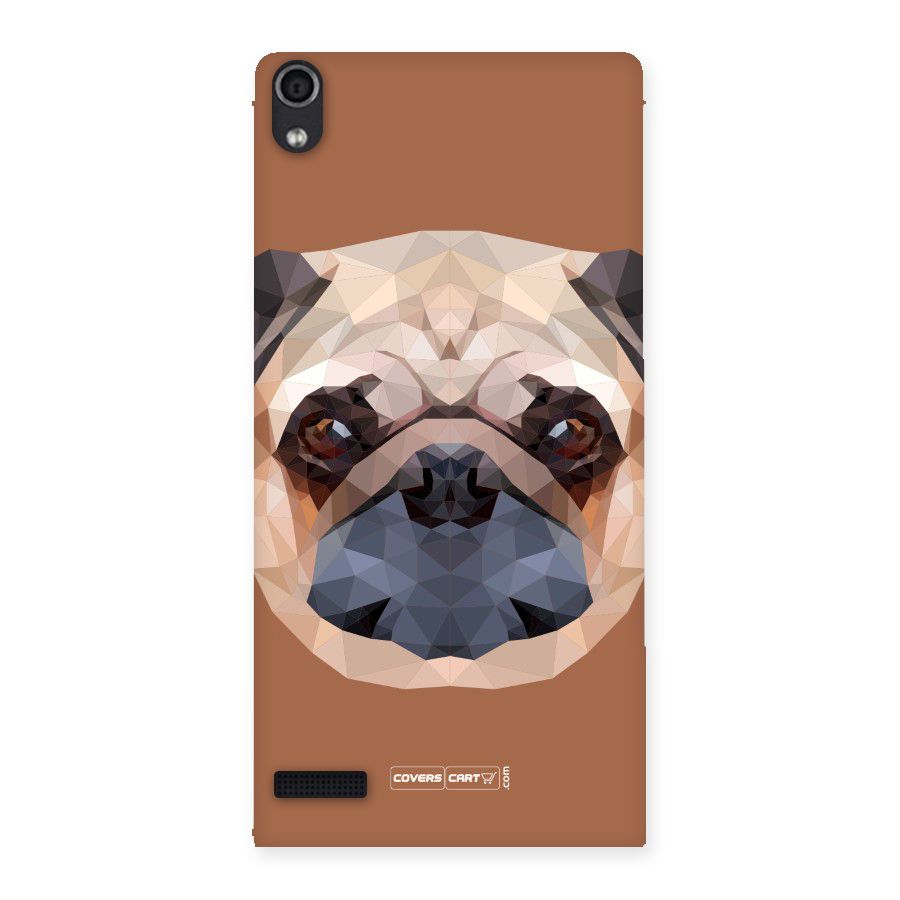 Cute Pug Back Case for Ascend P6
