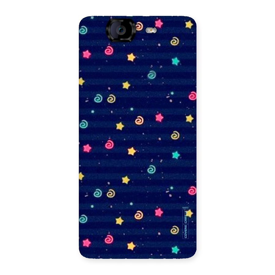 Cute Stars Design Back Case for Canvas Knight A350