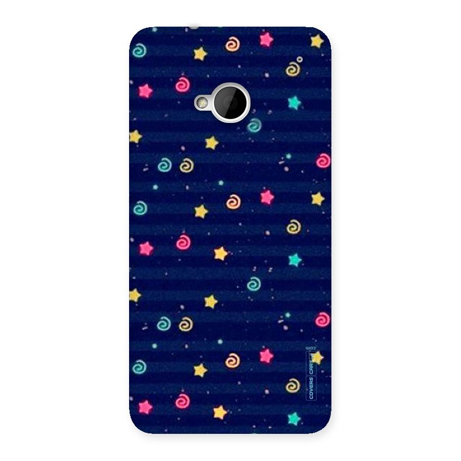 Cute Stars Design Back Case for HTC One M7