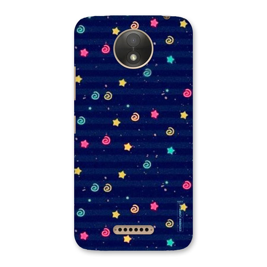 Cute Stars Design Back Case for Moto C Plus