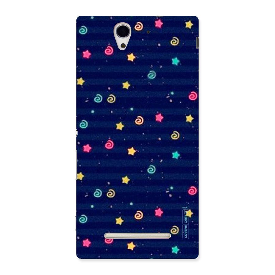 Cute Stars Design Back Case for Sony Xperia C3