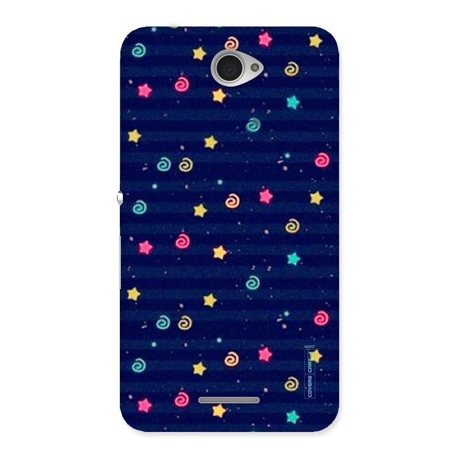 Cute Stars Design Back Case for Sony Xperia E4