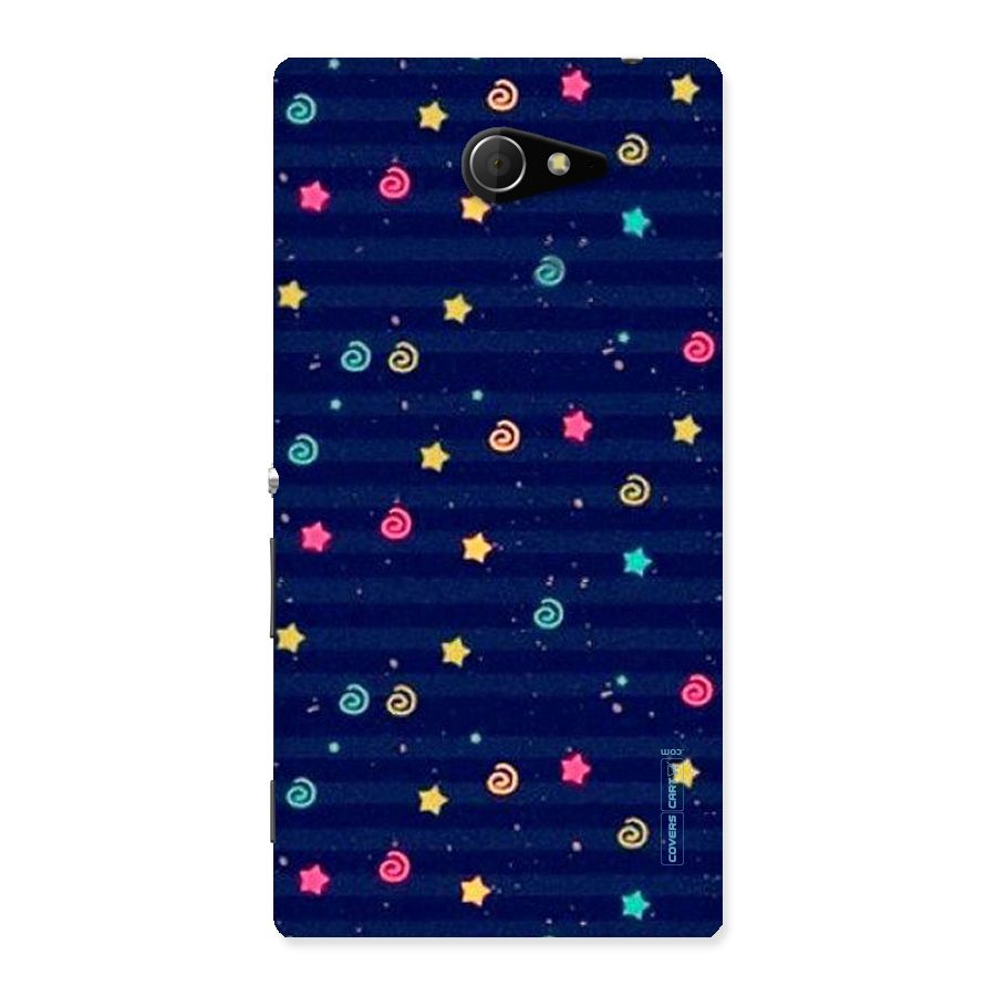 Cute Stars Design Back Case for Sony Xperia M2