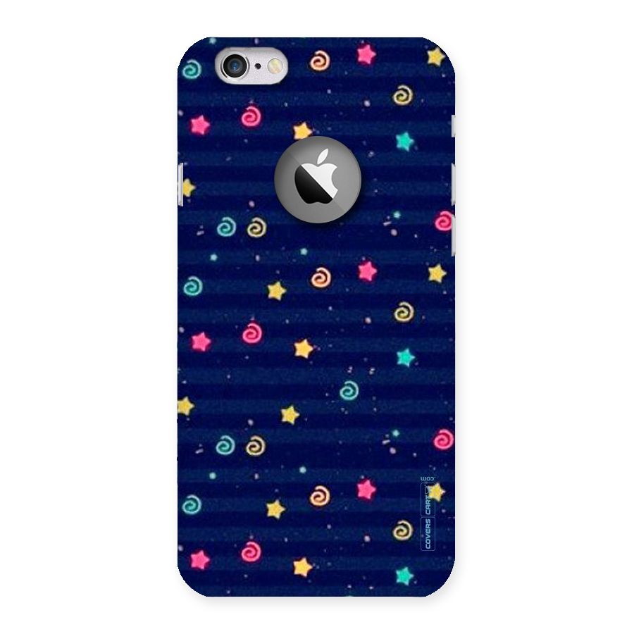Cute Stars Design Back Case for iPhone 6 Logo Cut
