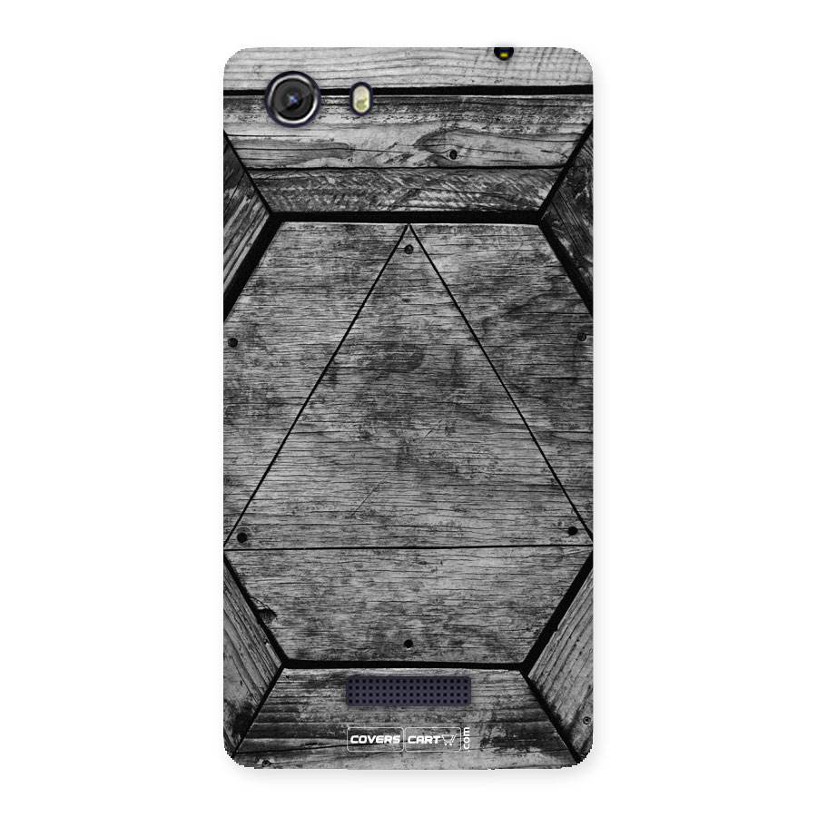 Wooden Hexagon Back Case for Micromax Unite 3
