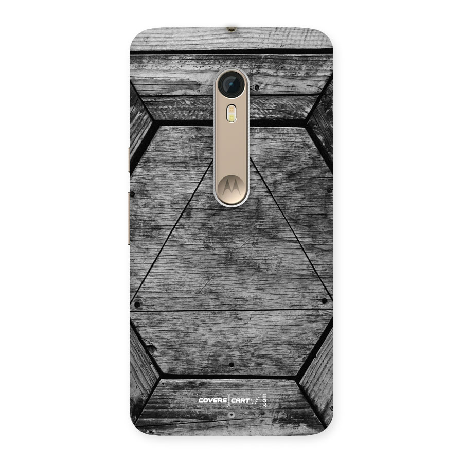 Wooden Hexagon Back Case for Moto X Style