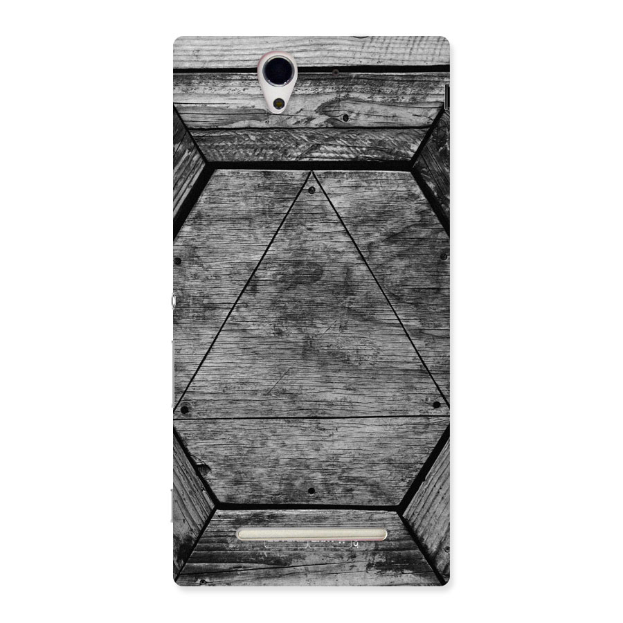 Wooden Hexagon Back Case for Xperia C3