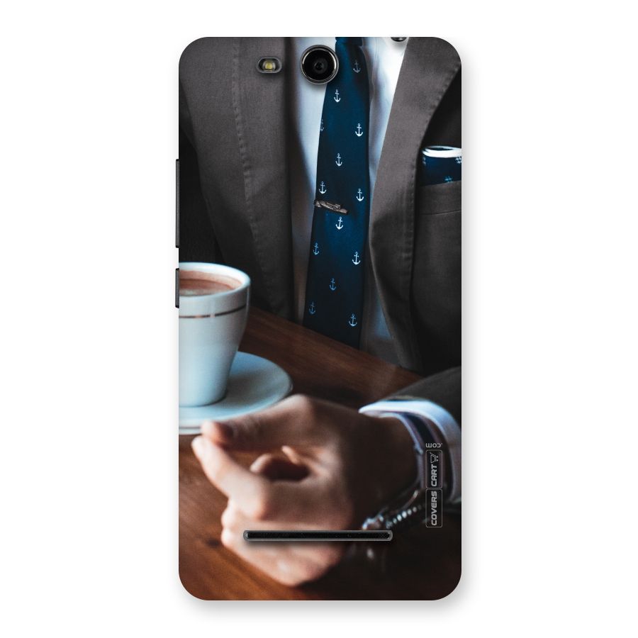 Dapper Suit Back Case for Micromax Canvas Juice 3 Q392