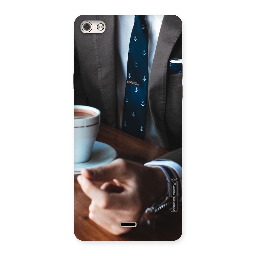 Dapper Suit Back Case for Micromax Canvas Silver 5