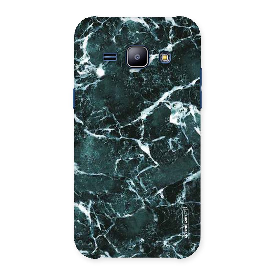Dark Green Marble Back Case for Galaxy J1