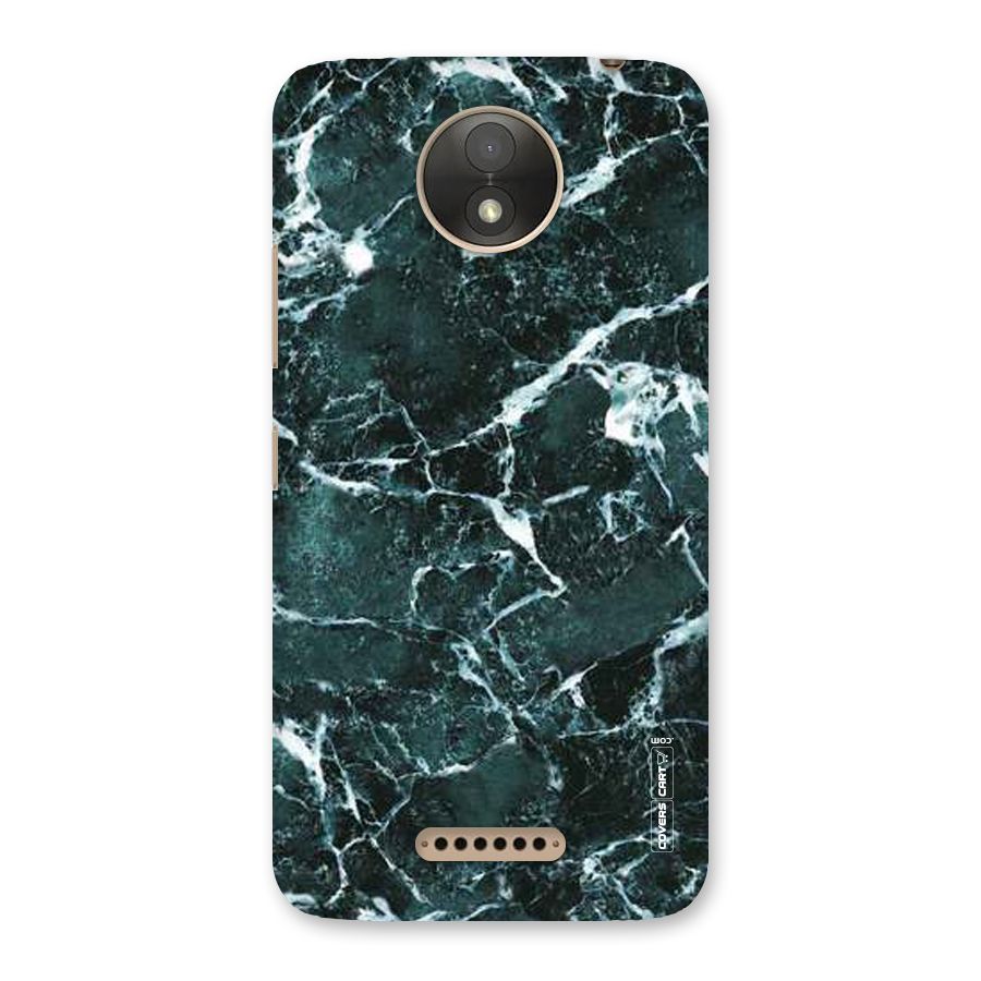 Dark Green Marble Back Case for Moto C Plus