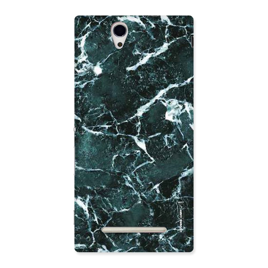 Dark Green Marble Back Case for Sony Xperia C3