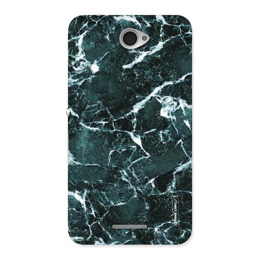 Dark Green Marble Back Case for Sony Xperia E4