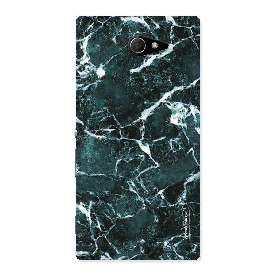Dark Green Marble Back Case for Sony Xperia M2
