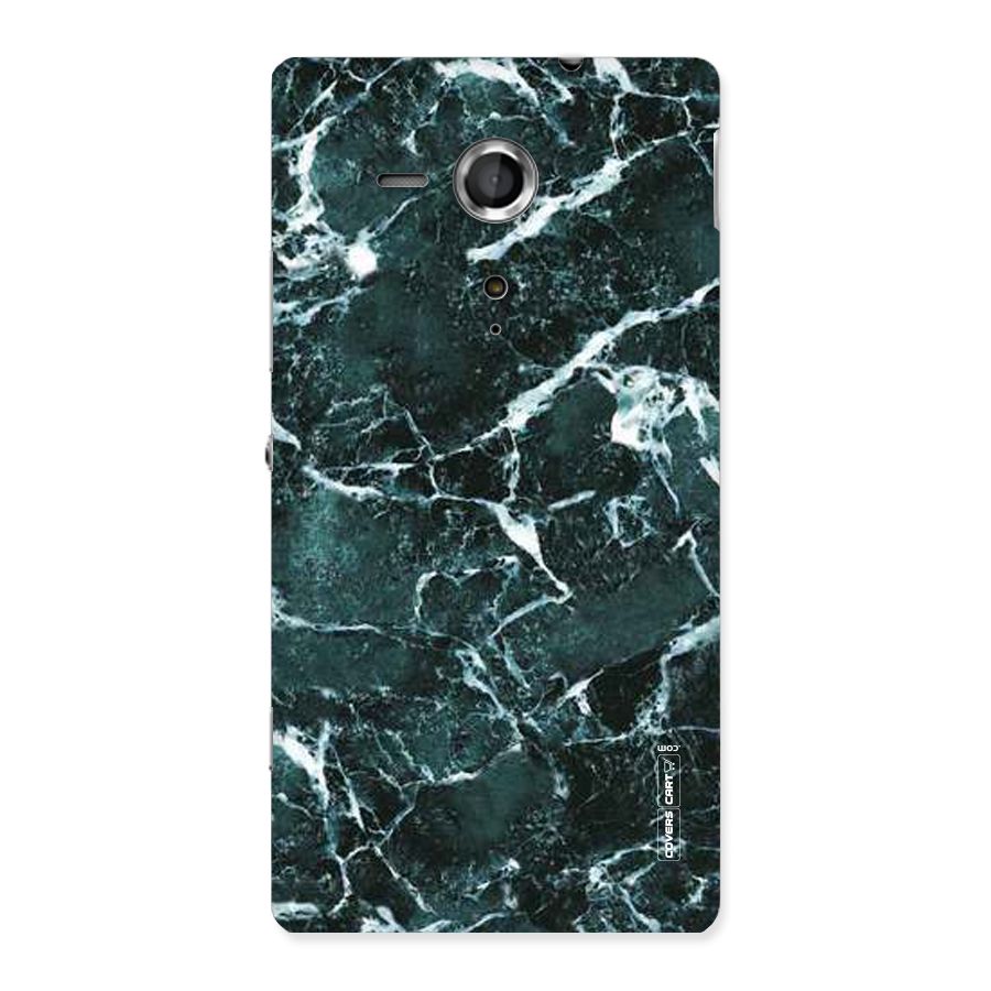 Dark Green Marble Back Case for Sony Xperia SP
