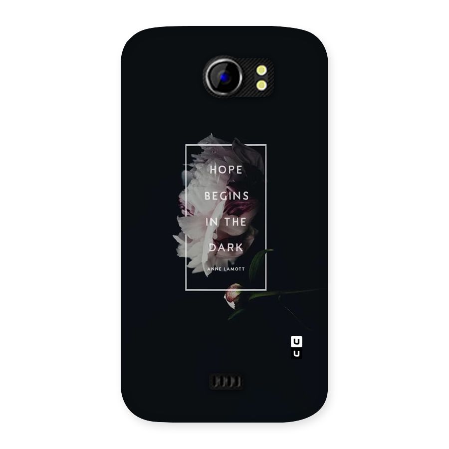 Dark Hope Back Case for Micromax Canvas 2 A110