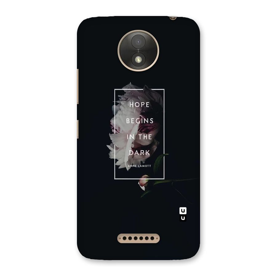 Dark Hope Back Case for Moto C Plus