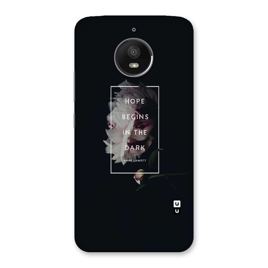 Dark Hope Back Case for Moto E4 Plus