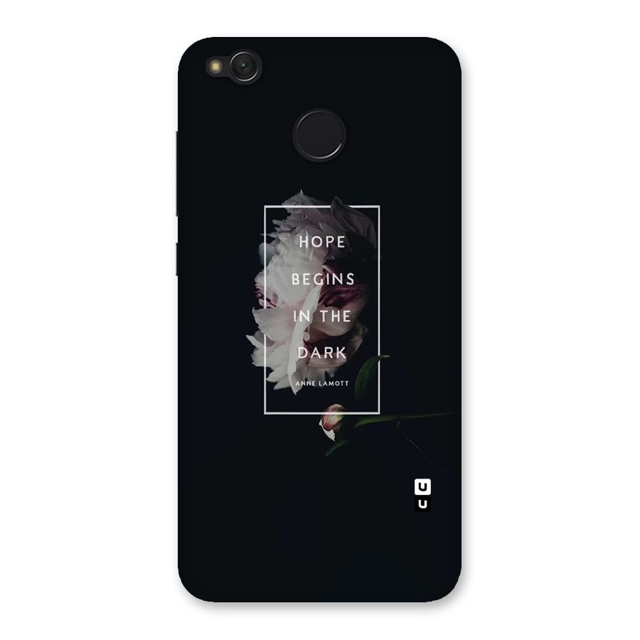 Dark Hope Back Case for Redmi 4