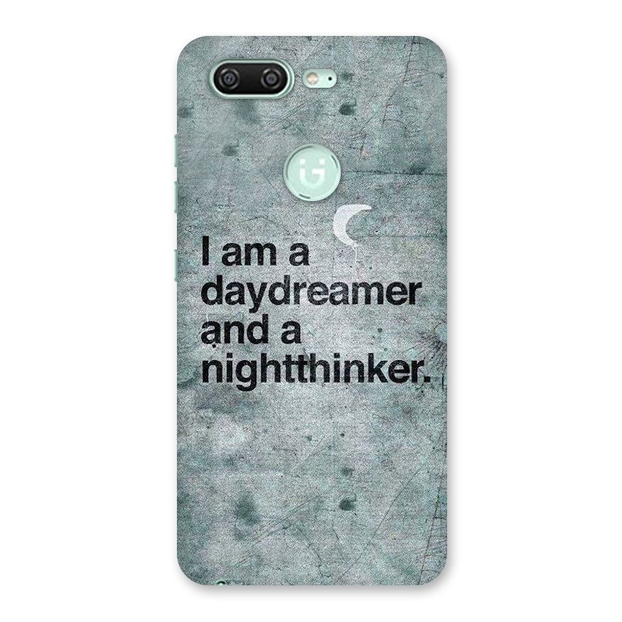 Day Dreamer Night Thinker Back Case for Gionee S10