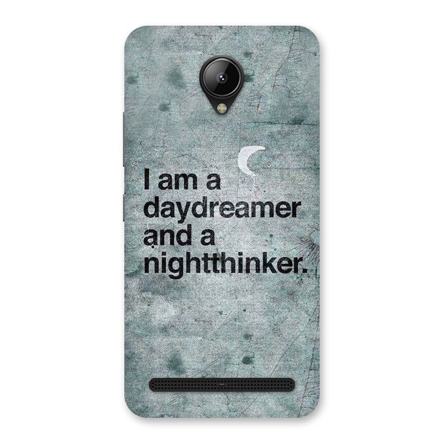 Day Dreamer Night Thinker Back Case for Lenovo C2