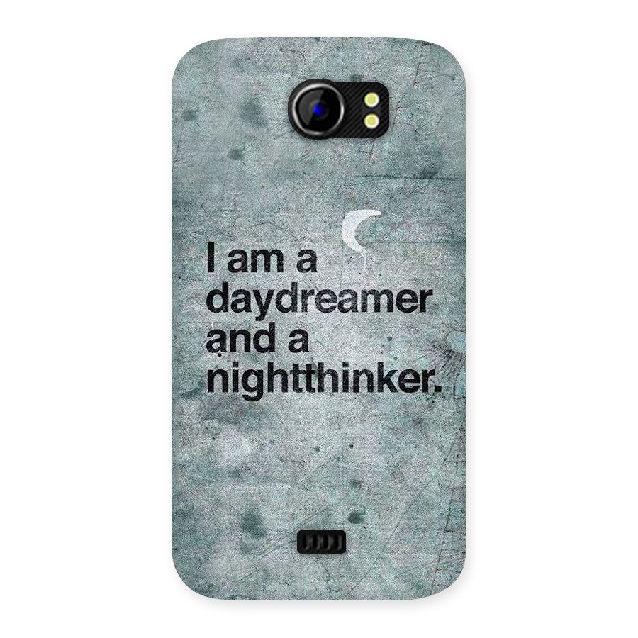 Day Dreamer Night Thinker Back Case for Micromax Canvas 2 A110