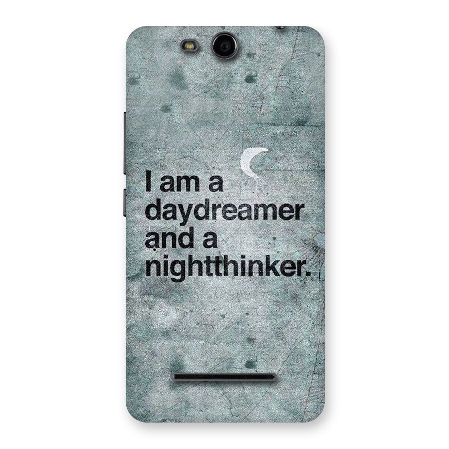 Day Dreamer Night Thinker Back Case for Micromax Canvas Juice 3 Q392