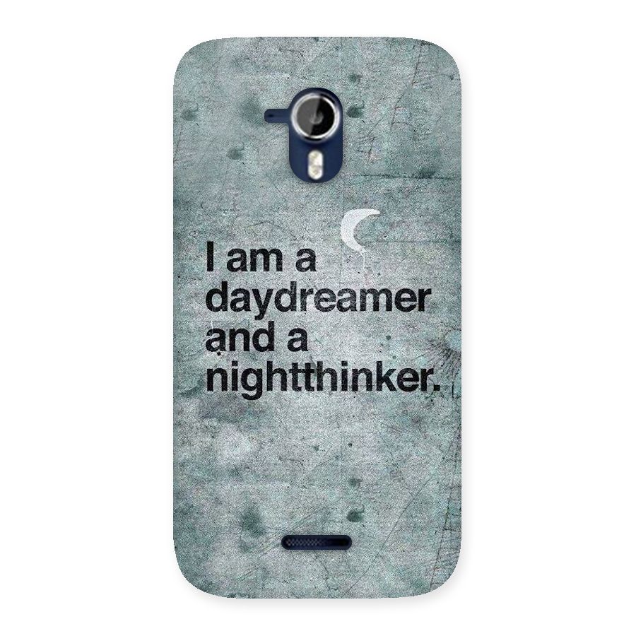 Day Dreamer Night Thinker Back Case for Micromax Canvas Magnus A117