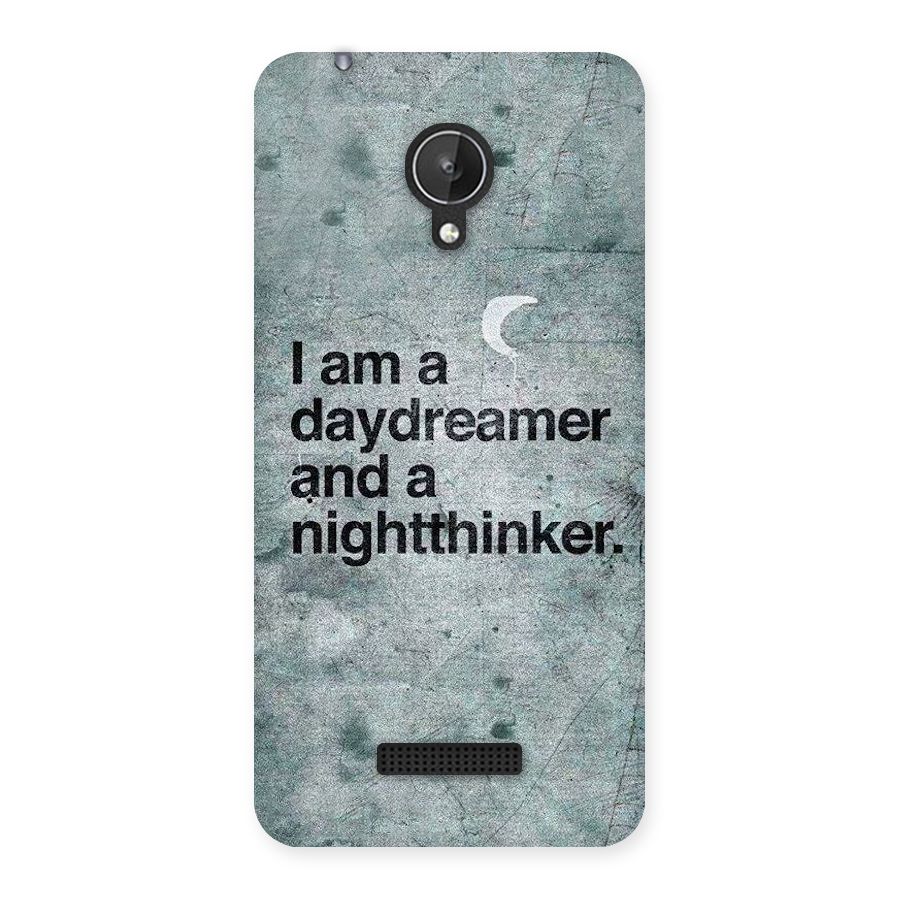 Day Dreamer Night Thinker Back Case for Micromax Canvas Spark Q380