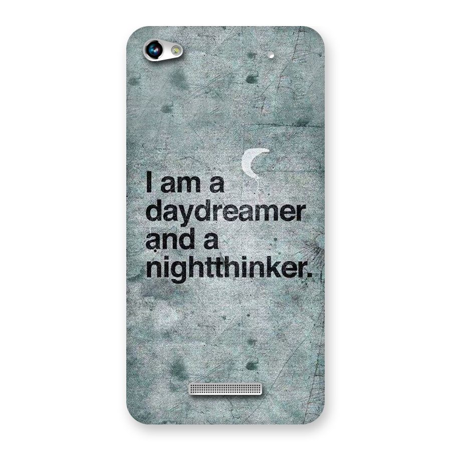 Day Dreamer Night Thinker Back Case for Micromax Hue 2