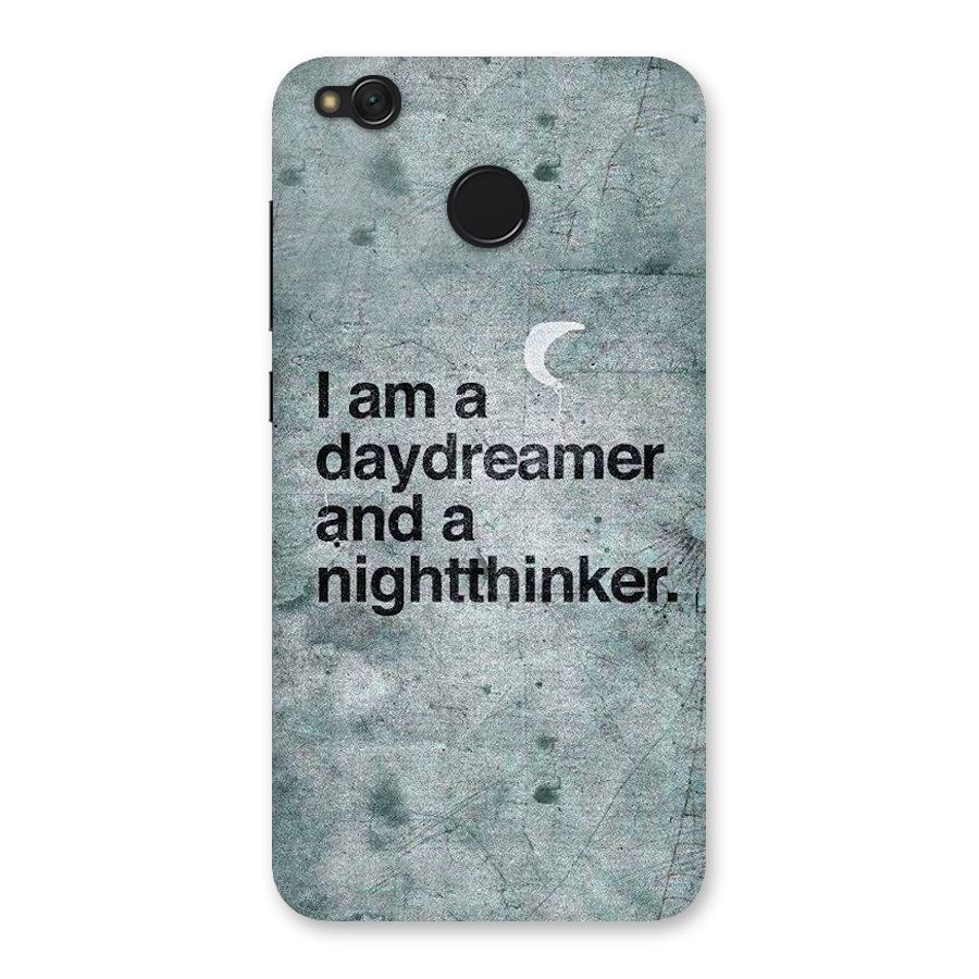 Day Dreamer Night Thinker Back Case for Redmi 4