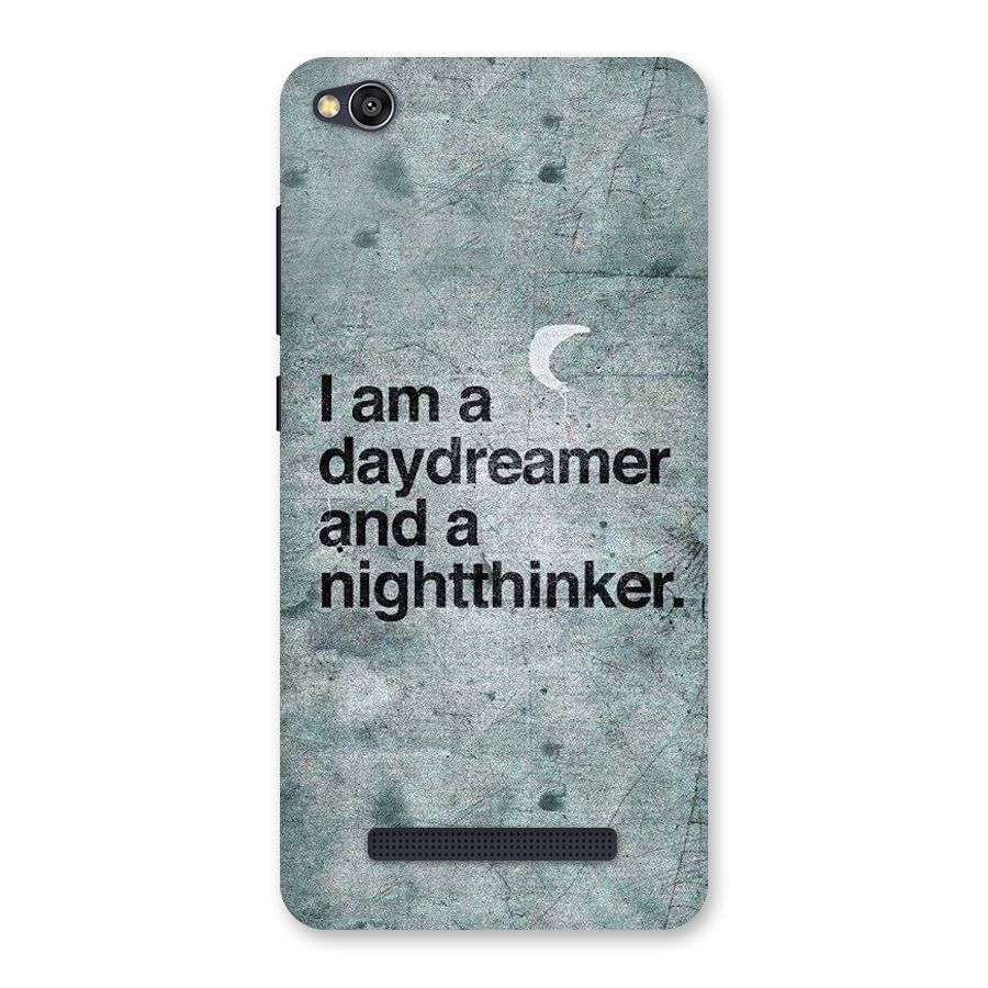 Day Dreamer Night Thinker Back Case for Redmi 4A