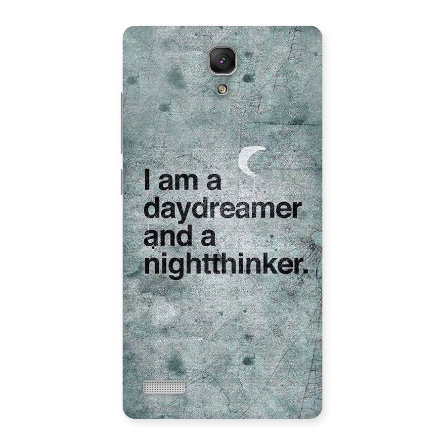 Day Dreamer Night Thinker Back Case for Redmi Note