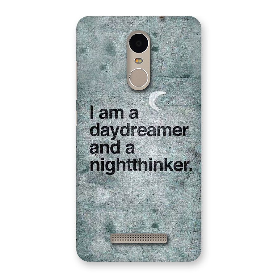 Day Dreamer Night Thinker Back Case for Xiaomi Redmi Note 3