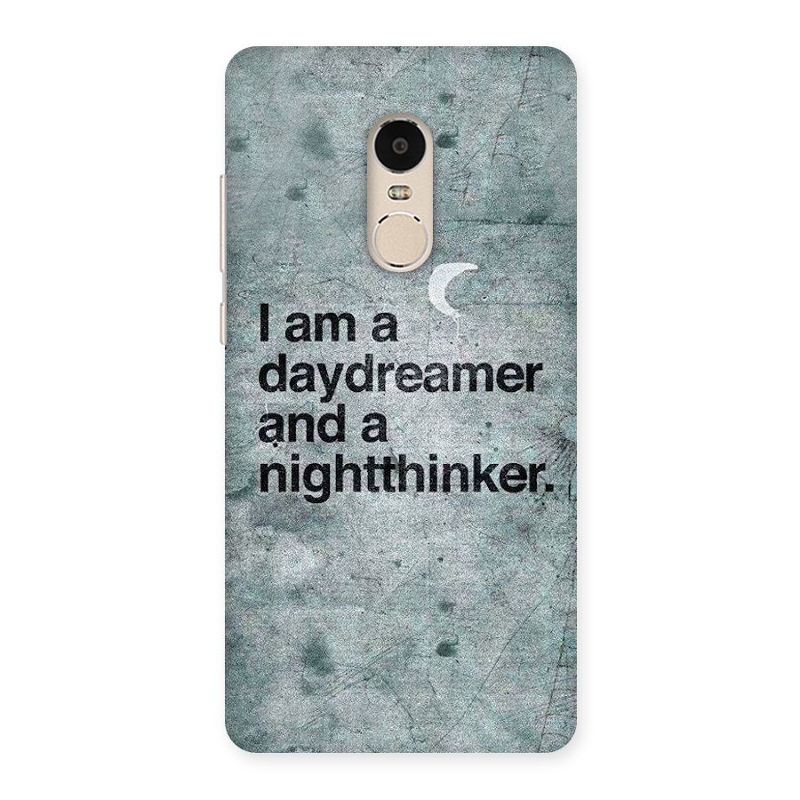 Day Dreamer Night Thinker Back Case for Xiaomi Redmi Note 4