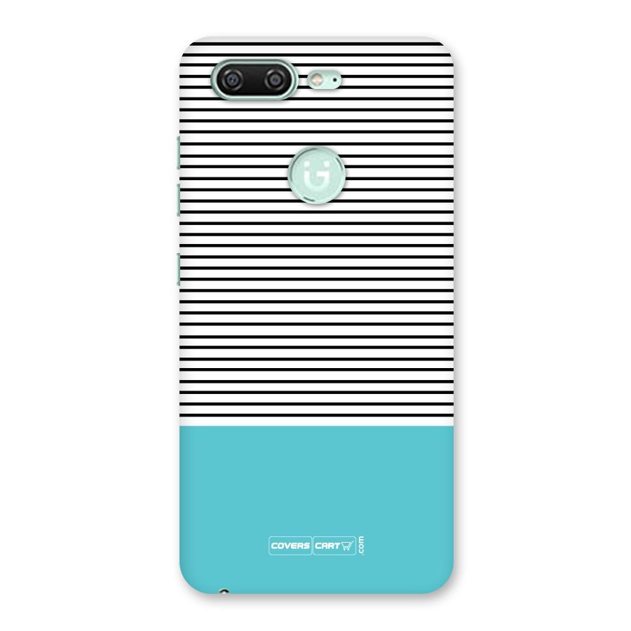 Deep Sky Blue Stripes Back Case for Gionee S10