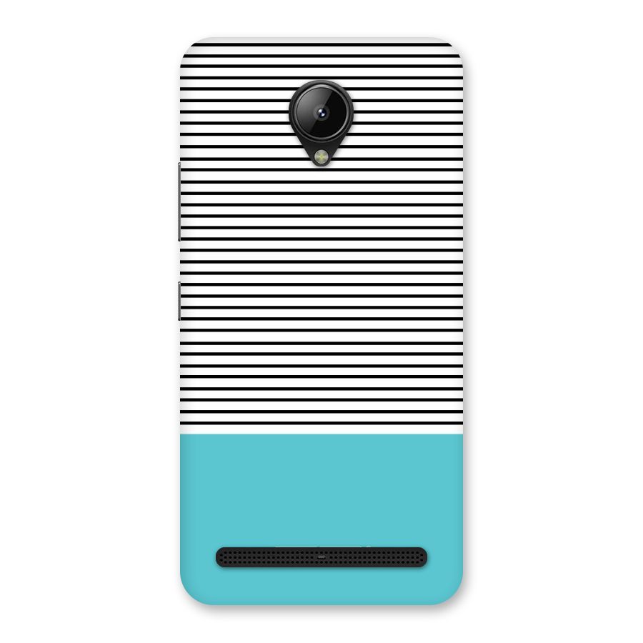 Deep Sky Blue Stripes Back Case for Lenovo C2