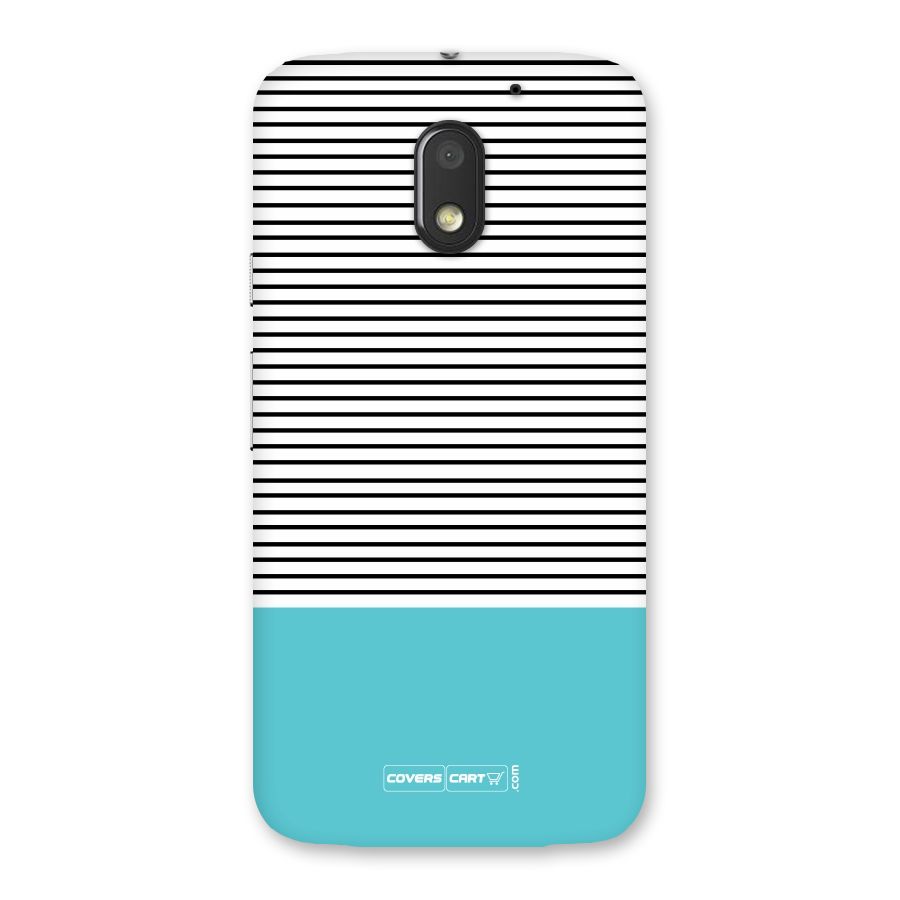 Deep Sky Blue Stripes Back Case for Moto E3 Power