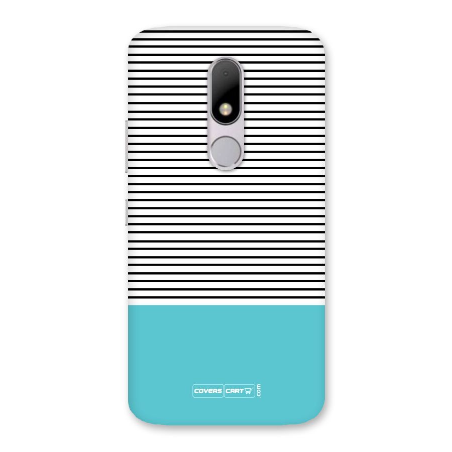 Deep Sky Blue Stripes Back Case for Moto M